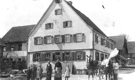 Gasthaus zum Löwen in Bitzfeld im Jahre 1903
